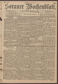 Sorauer Wochenblatt, No. 140. (18. Juni 1896)