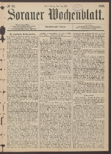 Sorauer Wochenblatt, No. 82. (15. Juli 1879)