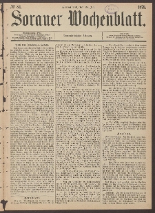 Sorauer Wochenblatt, No. 84. (19. Juli 1879)
