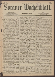 Sorauer Wochenblatt, No. 88. (29. Juli 1879)