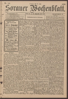Sorauer Wochenblatt, No. 144. (23. Juni 1896)