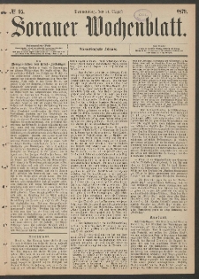 Sorauer Wochenblatt, No. 95. (14. August 1879)
