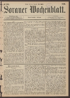 Sorauer Wochenblatt, No. 105. (6. September 1879)