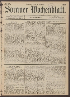 Sorauer Wochenblatt, No. 108. (13. September 1879)