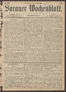 Sorauer Wochenblatt, No. 109. (16. September 1879)