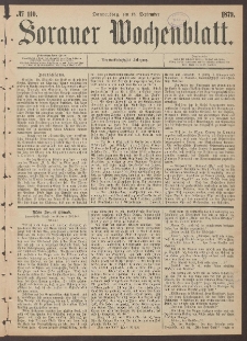 Sorauer Wochenblatt, No. 110. (18. September 1879)