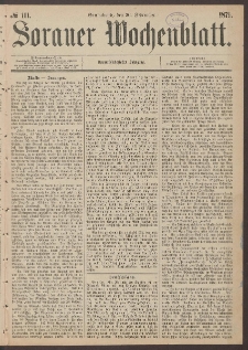 Sorauer Wochenblatt, No. 111. (20. September 1879)