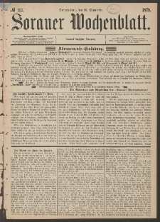 Sorauer Wochenblatt, No. 113. (25. September 1879)