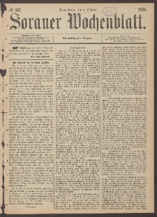 Sorauer Wochenblatt, No. 117. (4. October 1879)
