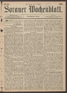 Sorauer Wochenblatt, No. 118. (7. October 1879)