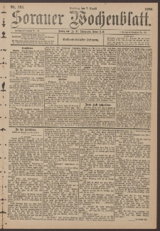 Sorauer Wochenblatt, No. 183. (7. Augusti 1896)