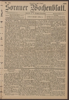 Sorauer Wochenblatt, No. 184. (8. Augusti 1896)