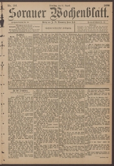 Sorauer Wochenblatt, No. 186. (11. Augusti 1896)