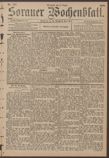 Sorauer Wochenblatt, No. 187. (12. Augusti 1896)