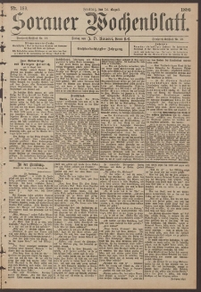Sorauer Wochenblatt, No. 189. (14. Augusti 1896)
