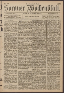 Sorauer Wochenblatt, No. 190. (15. Augusti 1896)