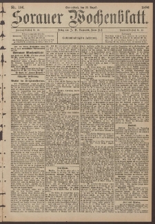 Sorauer Wochenblatt, No. 196. (22. Augusti 1896)
