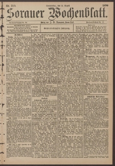 Sorauer Wochenblatt, No. 200. (27. Augusti 1896)