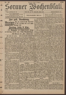 Sorauer Wochenblatt, No. 201. (28. Augusti 1896)