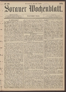 Sorauer Wochenblatt, No. 126. (25. October 1879)
