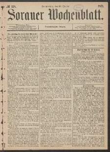 Sorauer Wochenblatt, No. 128. (30. October 1879)