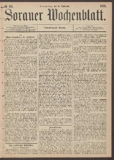 Sorauer Wochenblatt, No. 131. (6. November 1879)