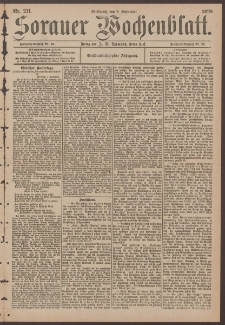 Sorauer Wochenblatt, No. 211. (9. September 1896)