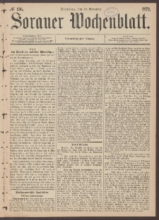 Sorauer Wochenblatt, No. 136. (18. November 1879)