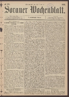 Sorauer Wochenblatt, No. 138. (22. November 1879)