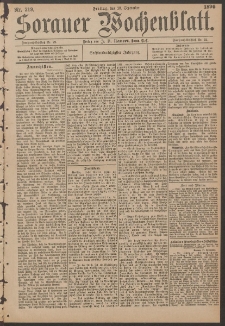 Sorauer Wochenblatt, No. 219. (18. September 1896)