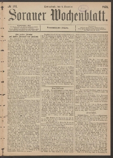 Sorauer Wochenblatt, No. 144. (6. December 1879)