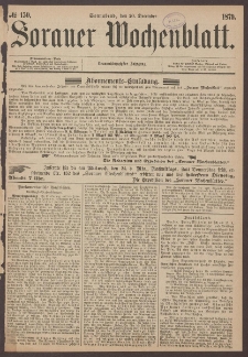 Sorauer Wochenblatt, No. 150. (20. December 1879)