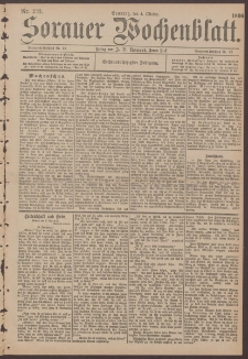Sorauer Wochenblatt, No. 233. (4. Oktober 1896)