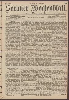 Sorauer Wochenblatt, No. 257. (1. November 1896)