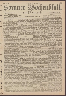 Sorauer Wochenblatt, No. 270. (17. November 1896)