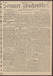Sorauer Wochenblatt, No. 271. (18. November 1896)