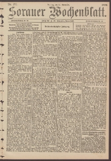 Sorauer Wochenblatt, No. 272. (20. November 1896)