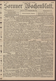 Sorauer Wochenblatt, No. 273. (21. November 1896)