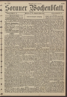 Sorauer Wochenblatt, No. 282. (2. December 1896)