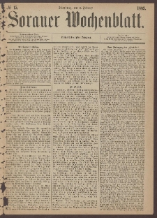 Sorauer Wochenblatt, No. 15. (6. Februar 1883)