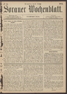 Sorauer Wochenblatt, No. 17. (10. Februar 1883)