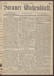 Sorauer Wochenblatt, No. 18. (13. Februar 1883)