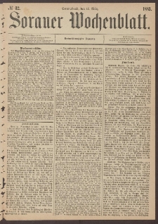 Sorauer Wochenblatt, No. 32. (17. M&auml;rz 1883)