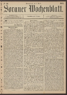 Sorauer Wochenblatt, No. 40. (7. April 1883)