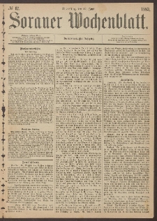 Sorauer Wochenblatt, No. 67. (12. Juni 1883)