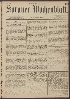 Sorauer Wochenblatt, No. 69. (16. Juni 1883)