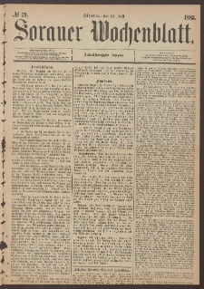 Sorauer Wochenblatt, No. 79. (10. Juli 1883)