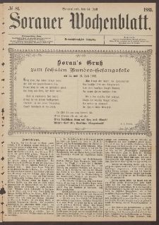 Sorauer Wochenblatt, No. 81. (14. Juli 1883)