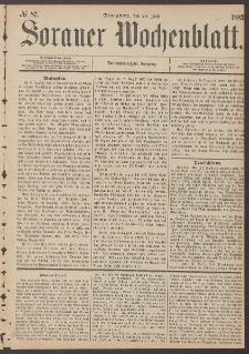 Sorauer Wochenblatt, No. 87. (28. Juli 1883)