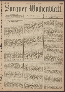 Sorauer Wochenblatt, No. 96. (18. August 1883)